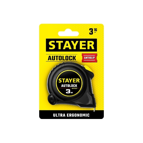 Рулетка Stayer АutoLock 3м/16мм с автостопом 2-34126-03-16_z02