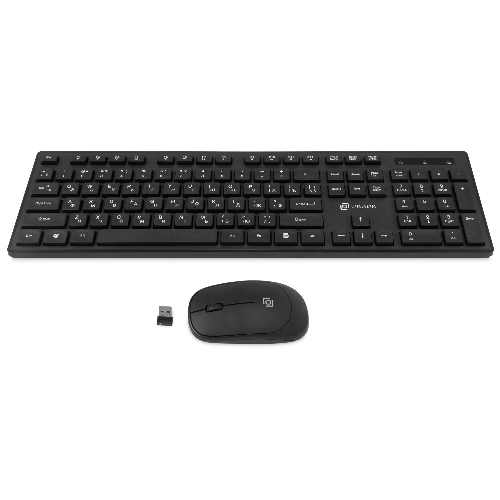 Комплект клавиатура+мышь Oklick S255W беспроводной, USB, 1200 DPI, чёрный
