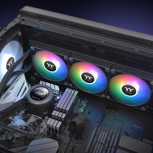 Система жидкостного охлаждения Thermaltake TH360 V2 Ultra ARGb Soc-AM5/AM4/1200/1700/1851 черный 4-pin 25.8dB Al+Cu LCD Ret (CL-W384-PL12SW-A)