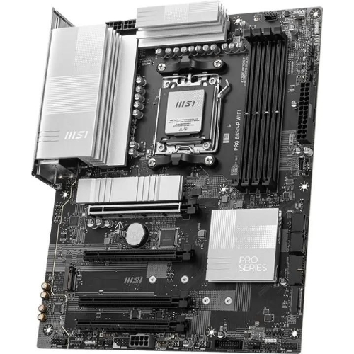 Материнская плата MSI PRO B850-P WIFI, AM5, AMD B850, 4xDDR5, 4xSATA, 3xM.2, 1xPCIe 5.0 x16, 1xPCIe 4.0 x4, 2xPCIe 3.0 x1, 1xHDMI, 1x5Gb LAN, Wi-Fi 7, 4xUSB 2.0, 1xUSB 3.2 Gen 1, 1xUSB 3.2 Gen 2, 2xUSB-C 3.2 Gen 2, 2x3.5 мм, 7.1, ATX