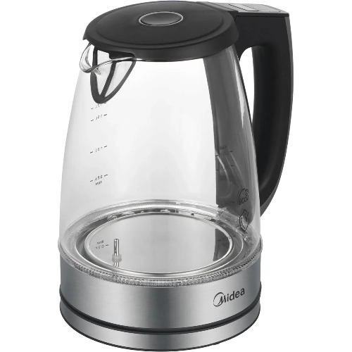 Чайник электрический Midea MK-8019, мощность 2200 Вт, объем 1.7 л, цифровой дисплей, регулировка температуры нагрева, 6 режимов нагрева, поддержание температуры, подсветка
