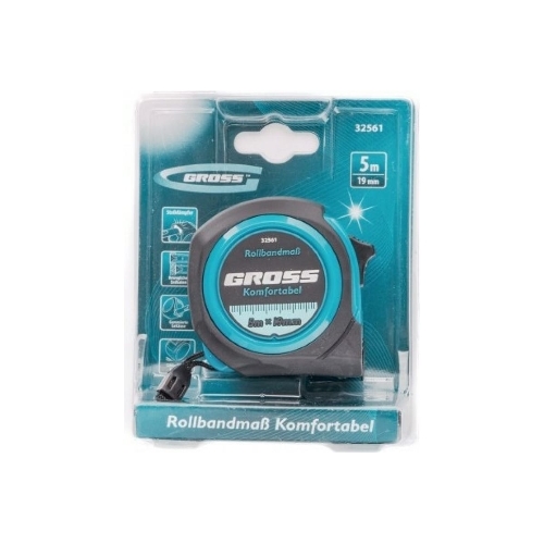 Рулетка Gross 32561 komfortabel 5м х 19мм обрезиненный корпус