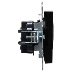 Розетка 1-местная IEK BRITE РС10-1-0-БрЧ (BR-R10-10-K02) без заземления, без защитных шторок, 10А, черный