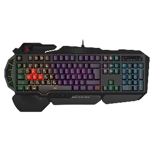 Клавиатура проводная A4Tech Bloody B310N черный USB Multimedia for gamer LED (подставка для запястий) (B310N)