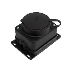 Колодка MultiSet 1х розетка 2К+З 16А/250В IP44 каучуковая черн. SE MST4003BK