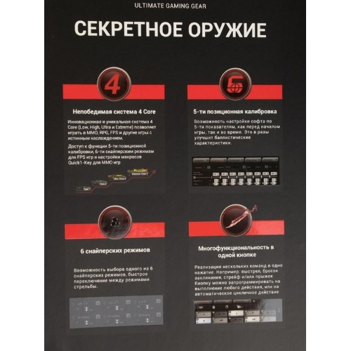 Мышь проводная A4Tech Bloody W70 Max черный, 10000 dpi, USB, кнопки - 9
