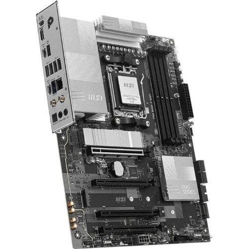 Материнская плата MSI PRO B850-P WIFI, AM5, AMD B850, 4xDDR5, 4xSATA, 3xM.2, 1xPCIe 5.0 x16, 1xPCIe 4.0 x4, 2xPCIe 3.0 x1, 1xHDMI, 1x5Gb LAN, Wi-Fi 7, 4xUSB 2.0, 1xUSB 3.2 Gen 1, 1xUSB 3.2 Gen 2, 2xUSB-C 3.2 Gen 2, 2x3.5 мм, 7.1, ATX