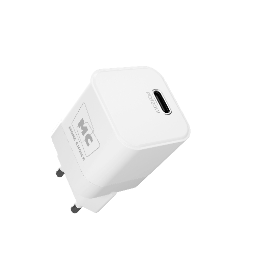 Сетевое зарядное устройство MORE CHOICE (4620202555830) NC86i 1Type-C 3.0A PD 20W для Lightning 8-pin Type-C, белый