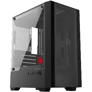 Компьютерный корпус Bloody CC-123 черный без БП mATX 8x120мм 2xUSB2.0 1xUSB3.0 audio bott PSU