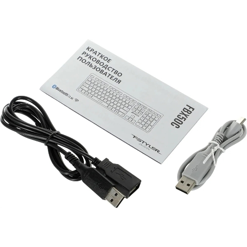 Клавиатура беспроводная A4Tech Fstyler FBX50C, USB, Bluetooth/Радиоканал, белый