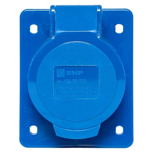 Розетка стационарная внутренняя EKF 423 ps-423-32-220 32А 220В 2P+E IP44