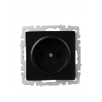 Розетка 1-местная IEK BRITE РС10-1-0-БрЧ (BR-R10-10-K02) без заземления, без защитных шторок, 10А, черный