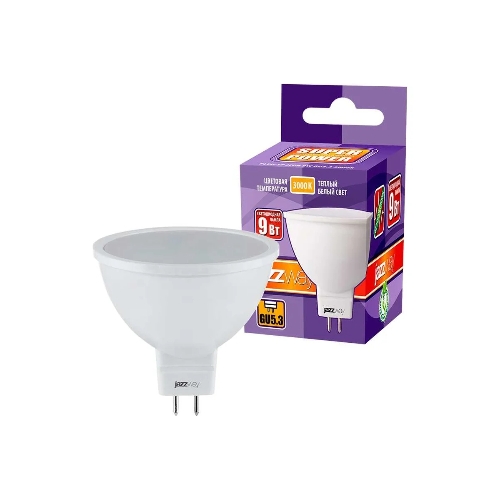 Лампа светодиодная JazzWay PLED-SP JCDR 9 Вт 3000 К теплый белый GU5.3 720 лм 230В