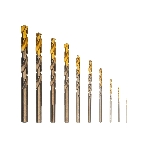 Набор сверл по металлу Denzel 1-10 мм, Р6М5К8-TiN, Golden Tip, 10 шт