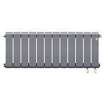Радиатор биметаллический Royal Thermo Infinity 300 Silver Satin VR80 - 12 секц.