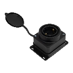Колодка MultiSet 1х розетка 2К+З 16А/250В IP44 каучуковая черн. SE MST4003BK