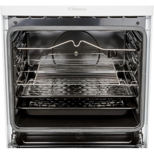Плита электрическая Hansa FCEW54109 белый, конфорок 4 шт, духовка 65 л, 50 см x 85 см x 60 см