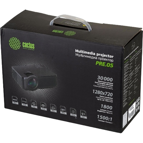 Проектор Cactus 1900 LUMENS CS-PRE.05B.WXGA
