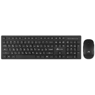 Комплект клавиатура+мышь Oklick S255W беспроводной, USB, 1200 DPI, чёрный