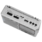 Радиоприемник портативный Hyundai H-PSR160 серебристый USB microSD