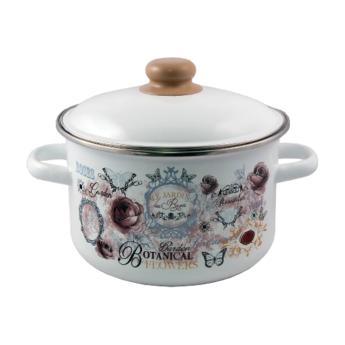 Кастрюля Appetite 1RD161М Roses эмалированная сталь 2 л 60070377