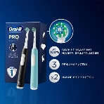 Набор электрических зубных щеток Oral-B Pro Series 1 бирюзовый/черный