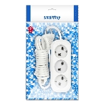 Удлинитель бытовой Smartbuy (SBE-10-3-05-N) 3 гнз х 5,0 м (10А/2.2 кВт, ПВС 2х1.0)
