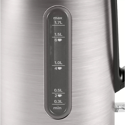 Чайник электрический Bosch TWK4P440 1.7 л, 2400 Вт, нержавеющая сталь/черный (корпус: нержавеющая сталь)