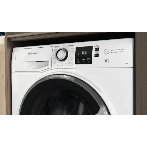 Стиральная машина Hotpoint NUS 5015 S RU белый, загр.фронтальная, макс.: 5 кг, 1000 об/мин, класс: А