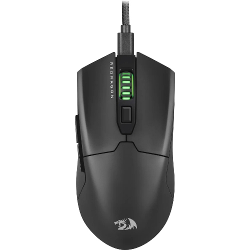 Мышь проводная игровая Redragon FYZU черная (USB, Pixart P3395, Huano, 6 кн., 26000 Dpi, RGb подсветка)