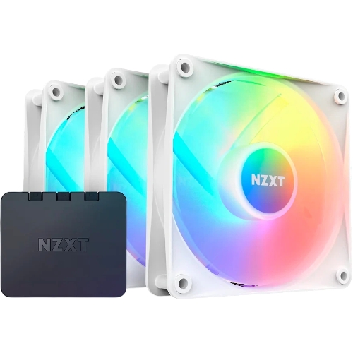 Вентилятор для корпуса Case Cooler NZXT F120 RGb Core Triple Pack (120x120x25мм, 4-pin PWM, RGb, 78.86CFM, 33.88dBA, 1800RPM, белый, 3pcs)