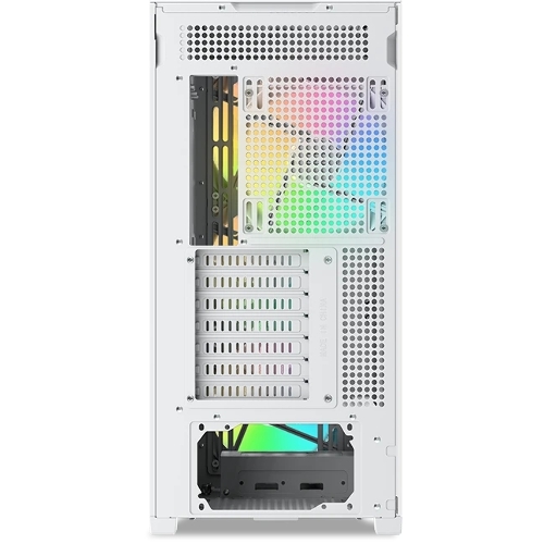 Компьютерный корпус без блока питания SAMA Z60 белый, Midi-Tower, TG, 4x140мм ARGb, 2xUSB 3.0 + 1xUSB 3.1 Type-C, E-ATX, ATX, mATX, mITX белый