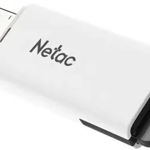 Флешка USB Netac U185 (NT03U185N-064G-32WH), 64Gb, USB 3.0, R/W 100/25, белый/серый