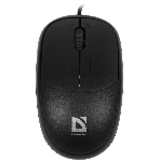 Мышь проводная Defender Datum MS-980 черный, 1000 dpi, USB, кнопки - 3