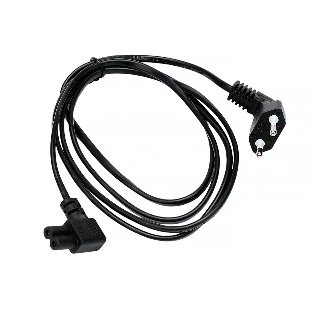 Кабель питания Cablexpert PC-184A-VDE-1.8M CEE 7/16-C7, 2x0.75мм2, 2.5А, VDE, угл.разъемы, 1.8м, черный, пакет