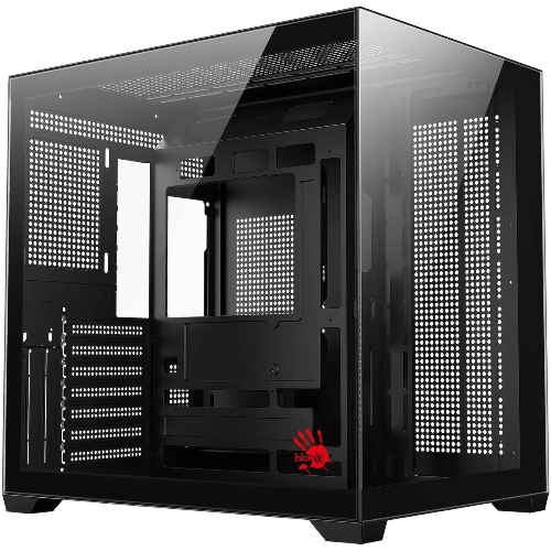 Компьютерный корпус Bloody CC-122 черный без БП ATX 10x120мм 1xUSB2.0 1xUSB3.0 audio