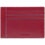 Чехол для кредитных карт Piquadro Blue Square PP2762B2R/R, натур.кожа, красный