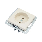 Розетка 1-местная IEK BRITE РС10-1-0-БрКр (BR-R10-10-K10) 10А, без заземления, без защитных шторок, бежевый