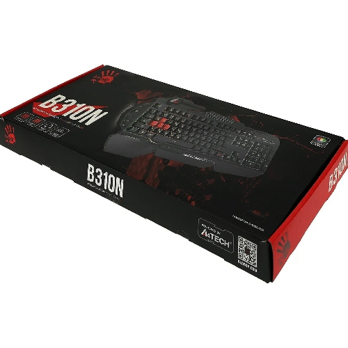 Клавиатура проводная A4Tech Bloody B310N черный USB Multimedia for gamer LED (подставка для запястий) (B310N)