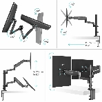 Кронштейн (держатель) ONKRON G140 для двух мониторов 13