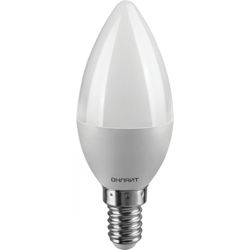 Лампа светодиодная ОНЛАЙТ 61128 OLL-C37-8-230-6.5K-E14-FR
