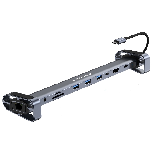 Док-станция Gembird UHB-D5, USB Type-C, 3xUSB 3.1, Type-C PD87W, Jack 3.5, SD/TF, HDMI, RJ45, USB Type-C, USB