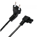 Кабель питания Cablexpert PC-184A-VDE-1.8M CEE 7/16-C7, 2x0.75мм2, 2.5А, VDE, угл.разъемы, 1.8м, черный, пакет