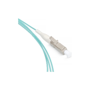 Пигтейл Cabeus, LC, OM3 50/125, 1,5м, бежевый хвостовик, бирюзовый