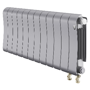 Радиатор биметаллический Royal Thermo Infinity 300 Silver Satin VR80 - 12 секц.