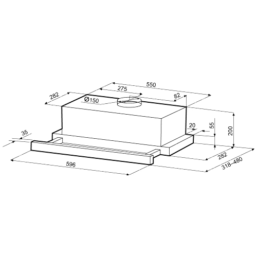 Вытяжка Krona KAMILLA T SENSOR 600 белый