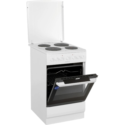 Плита электрическая Hansa FCEW54109 белый, конфорок 4 шт, духовка 65 л, 50 см x 85 см x 60 см