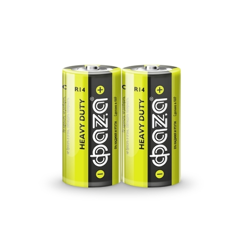 Элемент питания солевой R14 Heavy Duty Shrink-2 (уп.2шт) ФАZА 4895205002234, 1.5 В