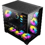 Компьютерный корпус Bloody CC-122 черный без БП ATX 10x120мм 1xUSB2.0 1xUSB3.0 audio