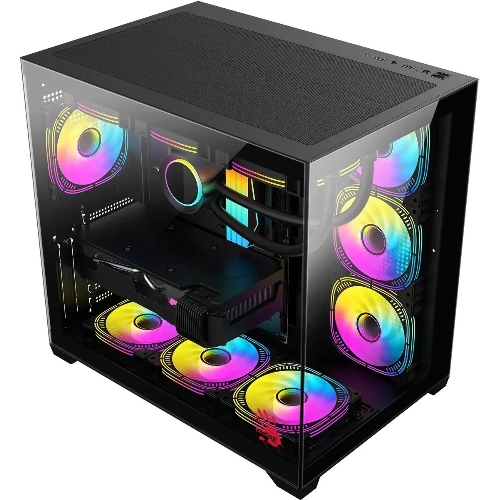 Компьютерный корпус Bloody CC-122 черный без БП ATX 10x120мм 1xUSB2.0 1xUSB3.0 audio